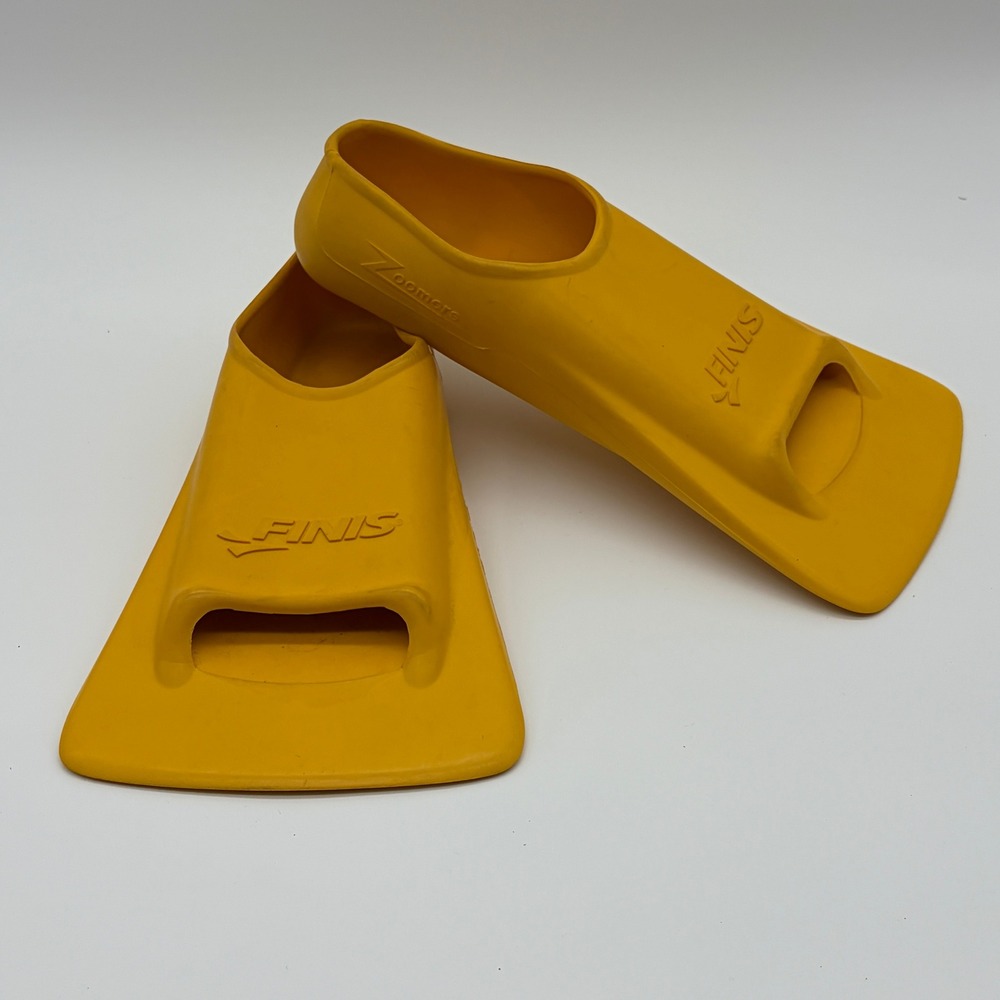FINIS Zoomers Gold Swim Fins Yellow Training Flippers US Male 5.5-7 Female 6.5-8
